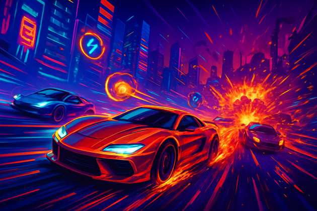 Neon Rivals: Turbo Combat - Jabali AI Poster