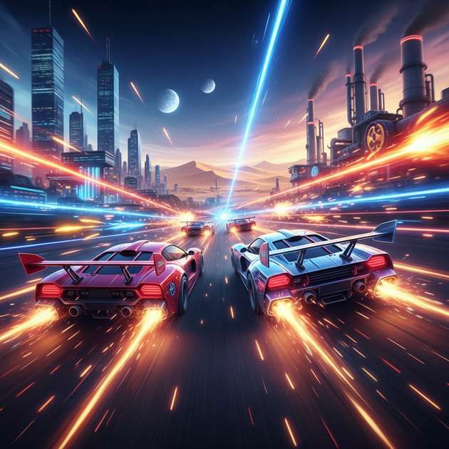 Neon Velocity: Combat Circuit - Jabali AI Poster