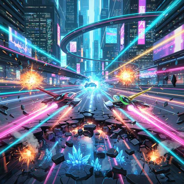 Neon Velocity: Combat Racers - Jabali AI Poster