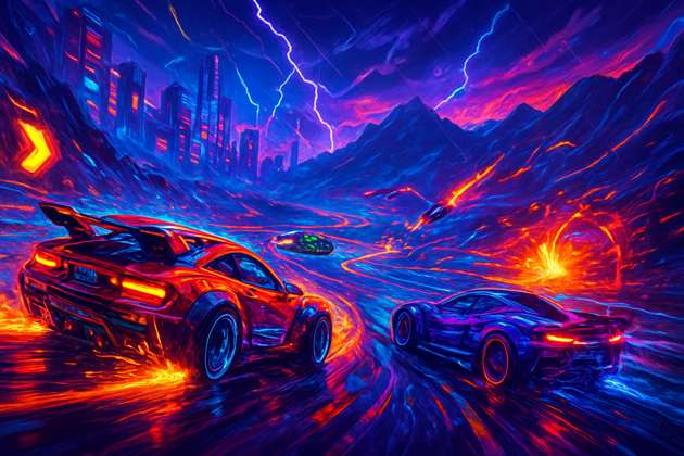 Neon Velocity: Combat Drift - Jabali AI Poster