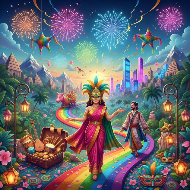 Festival Parade Quest - Jabali AI Poster
