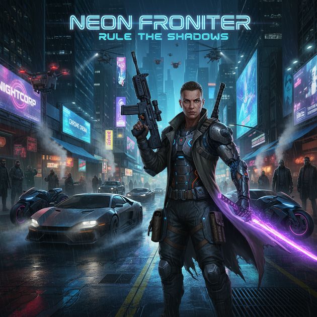 Neon City Survival - Jabali AI Poster