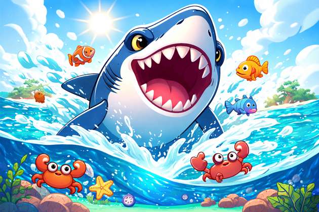 Hungry Shark Evolution Splash - Jabali AI Poster