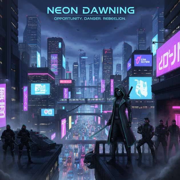 Neon Divide - Jabali AI Poster