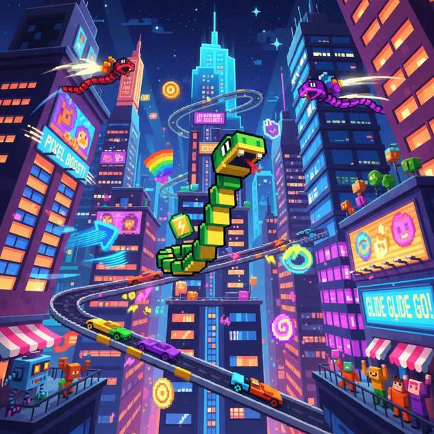 Urban Velocity: Snake-Up City  - Jabali AI Poster