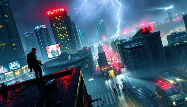 Metropolis Under Fire - Jabali AI Poster