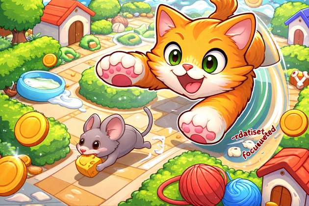 Cat Chase Frenzy - Jabali AI Poster