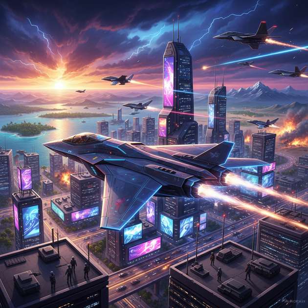 Ace Vector: Quantum Skies - Jabali AI Poster