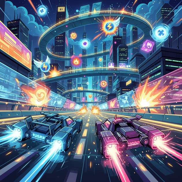 Neon Rush Rivals - 3D Racing by Jabali AI