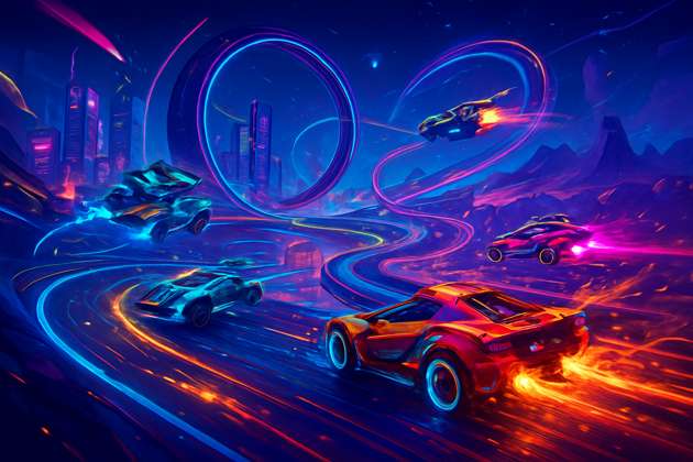 Neon Velocity: Combat Circuit - Jabali AI Poster