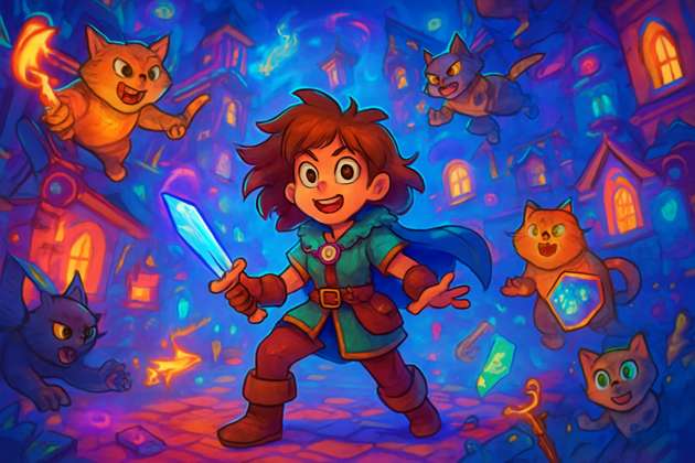 Felinia: Cat Combat Quest - Jabali AI Poster