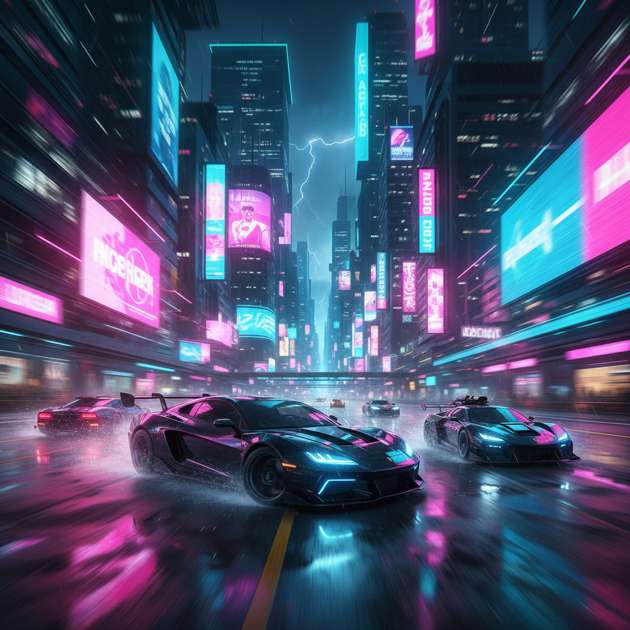 Neon Velocity: Urban Outlaws - Jabali AI Poster