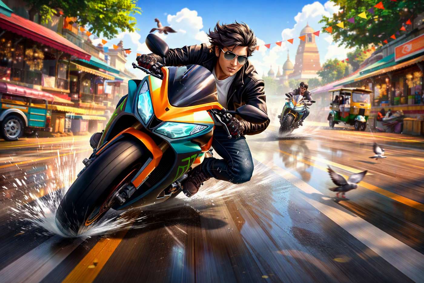Desi Bike Rider 3D game artwork