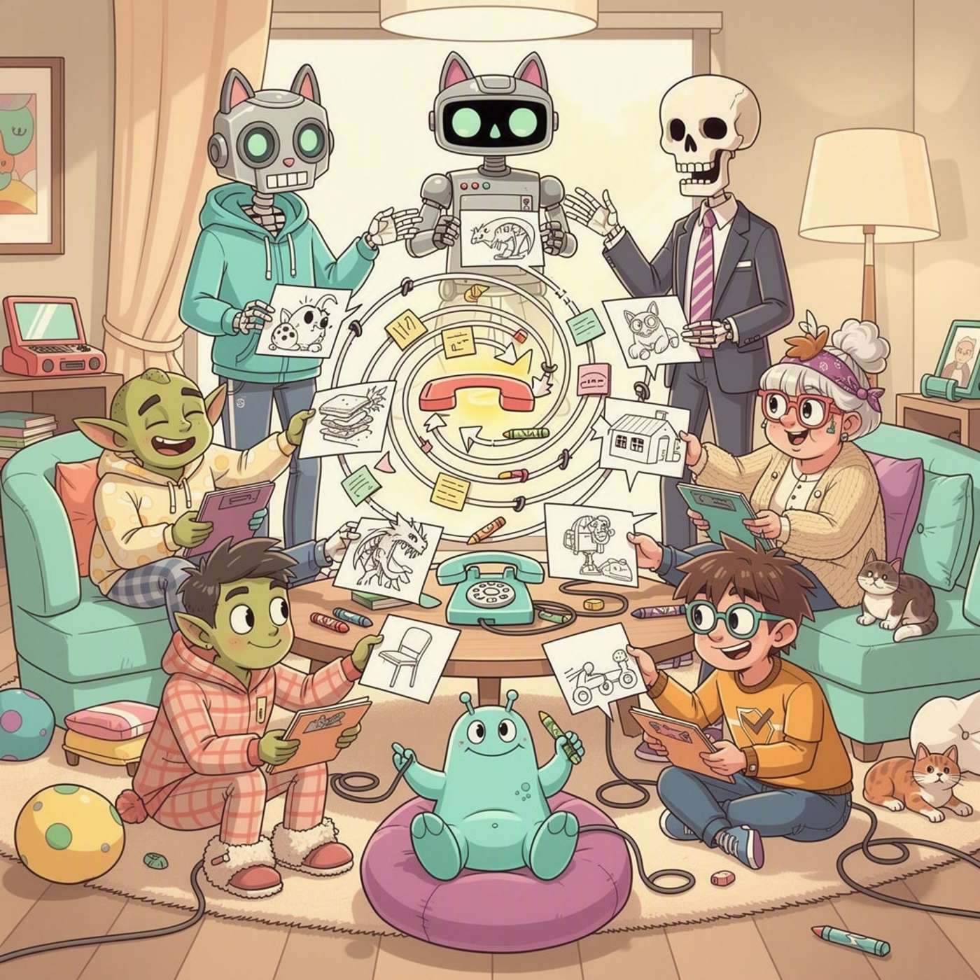 NPC Scribble Relay game artwork
