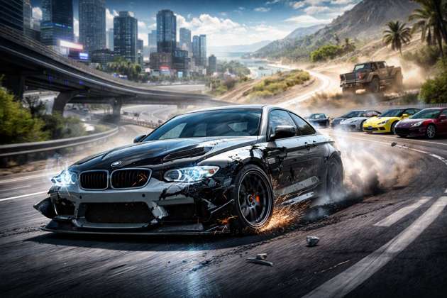 BMW Drift District - Jabali AI Poster