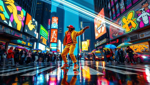 Neon Beat Rush - Jabali AI Poster