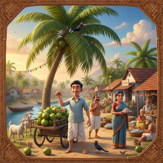 Govindan Under the Coconut Tree - Jabali AI Poster