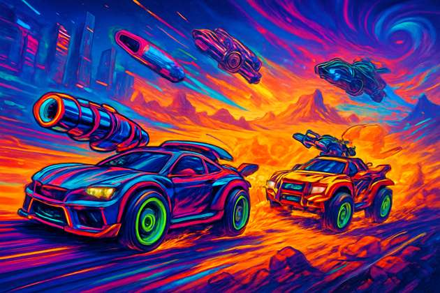 Neon Velocity: Combat Circuits - Jabali AI Poster