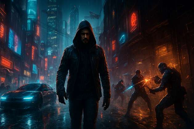 Neon Rebellion - Jabali AI Poster