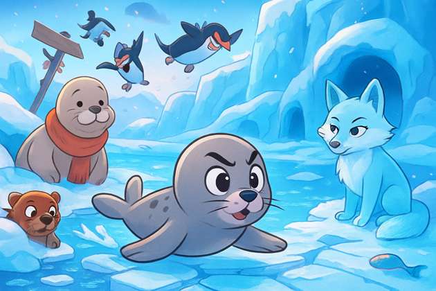 Seal Saviors: Penguin Peril - Jabali AI Poster