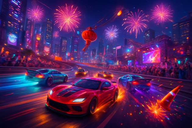 Neon City Showdown - Jabali AI Poster