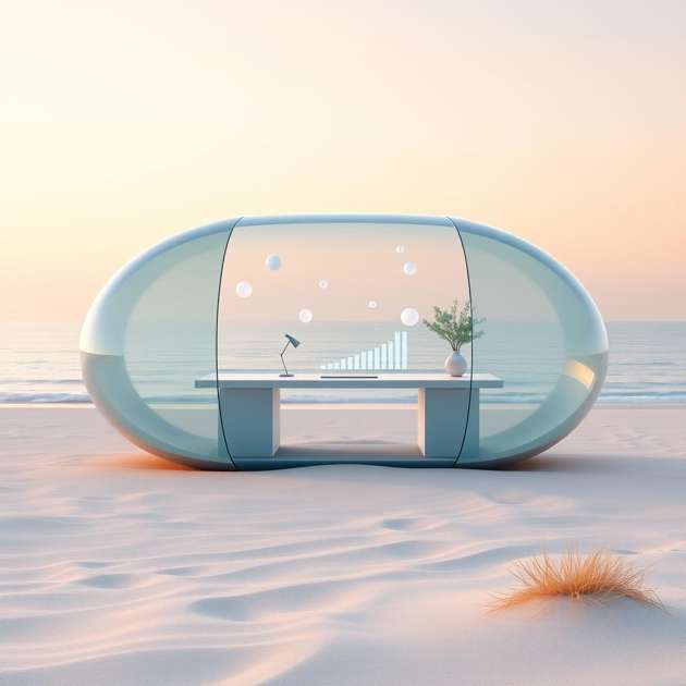 Quantum Rain Desk - Jabali AI Poster