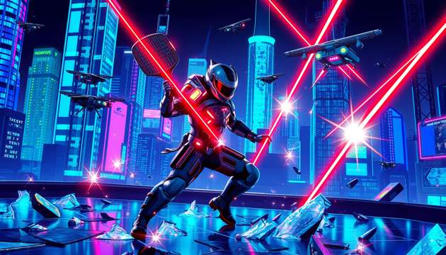 Neon Smashdown - Jabali AI Poster