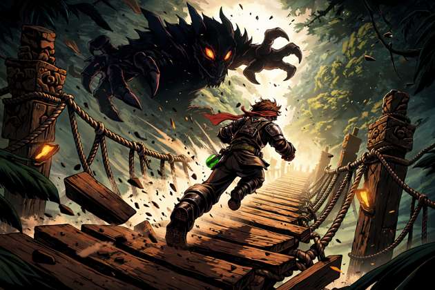 Bridge Beast Run - Jabali AI Poster