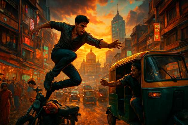 Metropolis: Streets of India - Jabali AI Poster