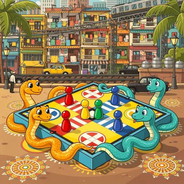 Mumbai Ludo No Snake Fun - Jabali AI Poster