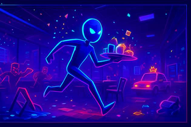 Neon Noodle - Jabali AI Poster