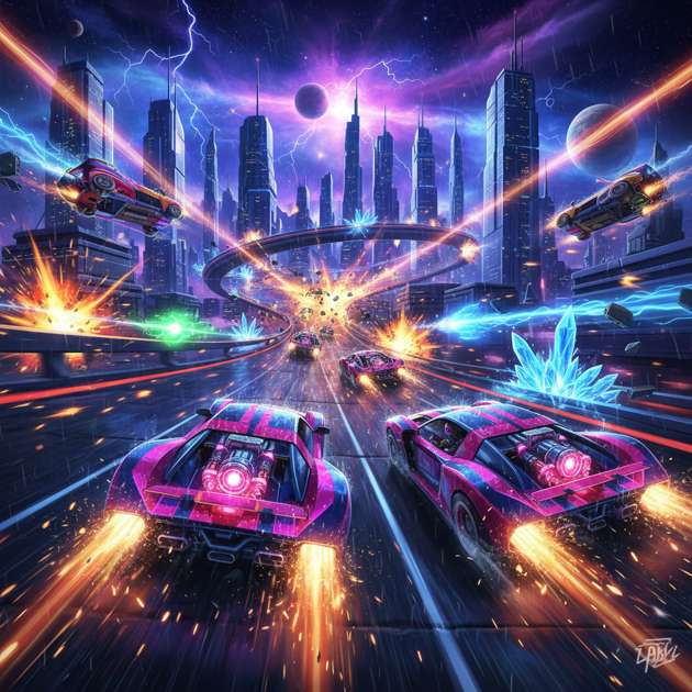 Neon Rivals: Turbo Combat - 3D Racing by Jabali AI