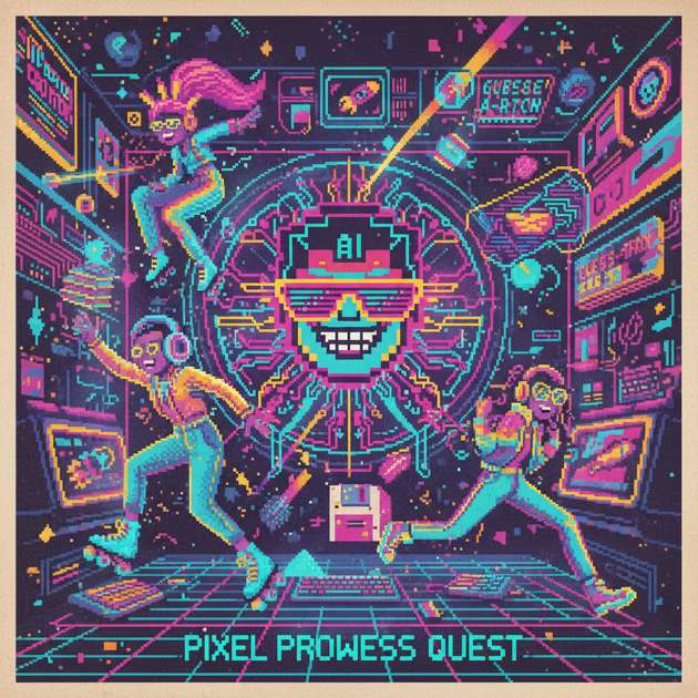 Neon Guess Quest - Jabali AI Poster