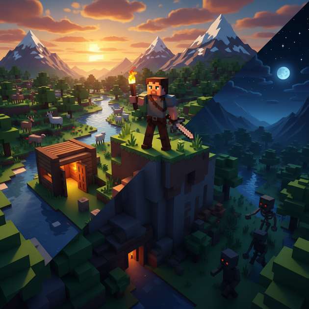 Blockscape Survival - Jabali AI Poster