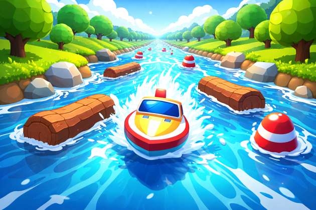River Rush 3D - Jabali AI Poster
