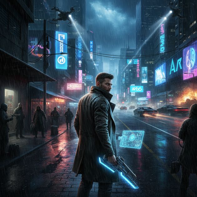 Neon Veins - Jabali AI Poster