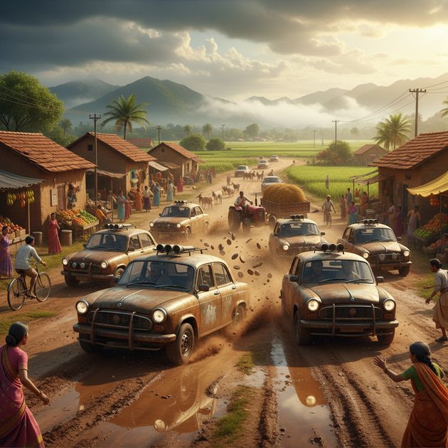 Rural Rush: Indian Road Rivals - Jabali AI Poster