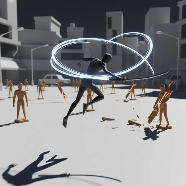 Stickman Katana Flow - Jabali AI Poster