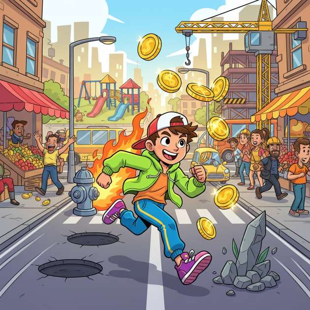 City Sprint Dash - Jabali AI Poster