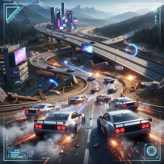 Turbo City Showdown - Jabali AI Poster