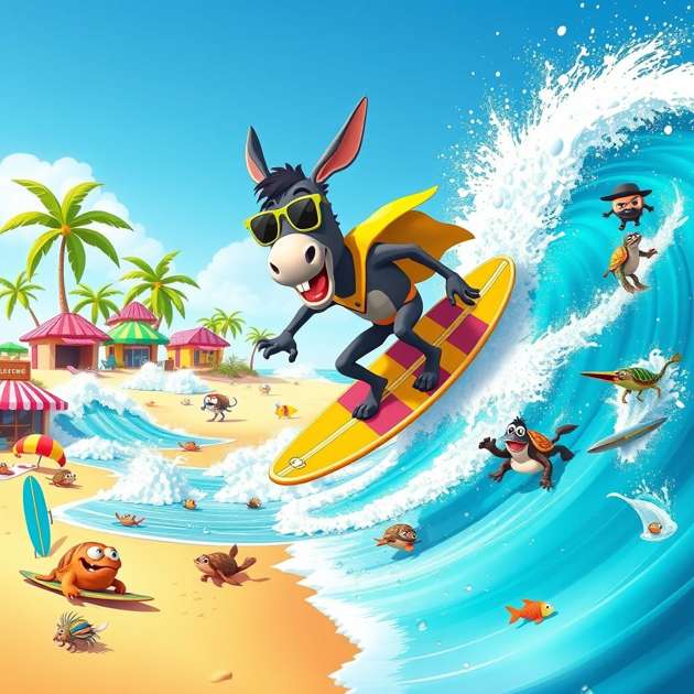 Donkey Surf Derby - Jabali AI Poster