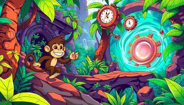 Monkey Time Quest - Jabali AI Poster