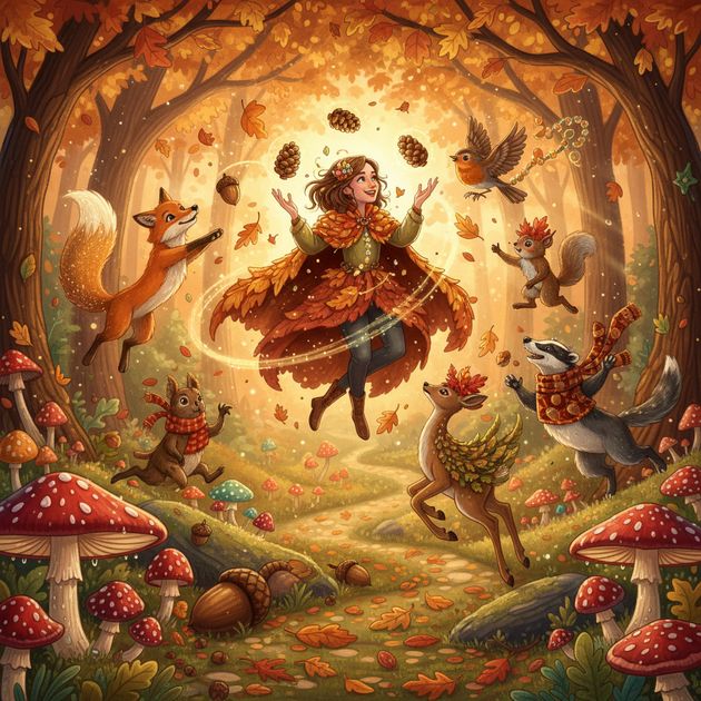 Squirrel Skip: Autumn Dash - Jabali AI Poster