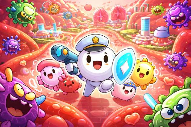 Ciudad Cuerpo: Células vs Bacterias - Jabali AI Poster