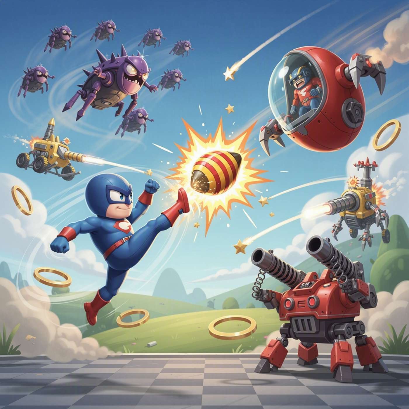 Blue Rush Boss Blitz game artwork