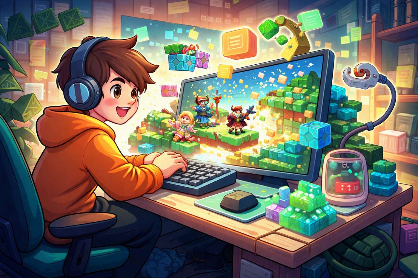 Lompat Pixel Nusantara game artwork
