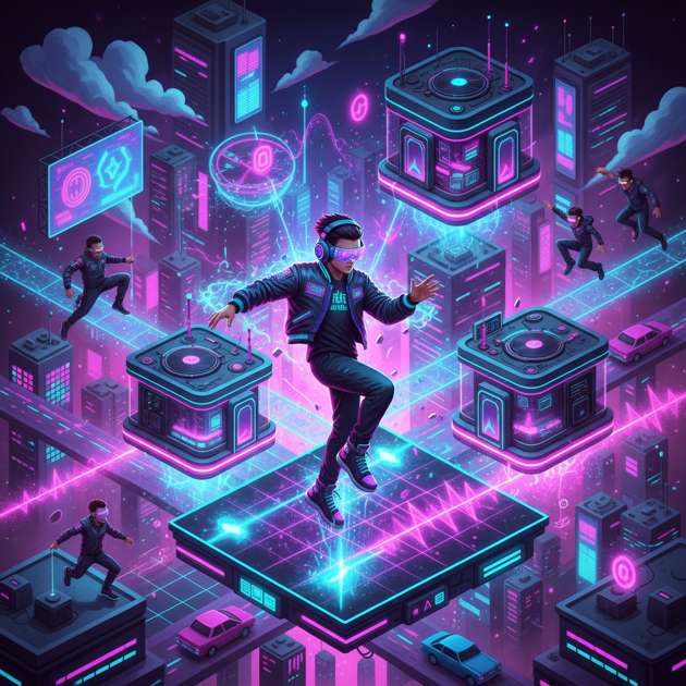 Quantum Beat City - Jabali AI Poster