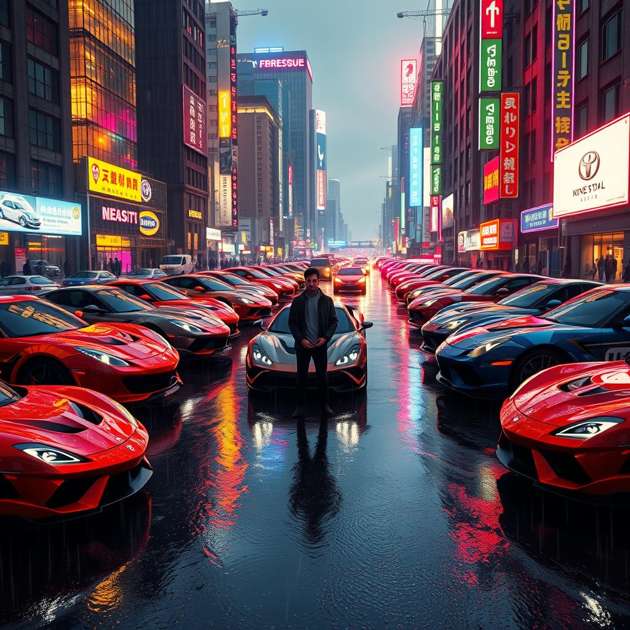 Neon Rivals Rush - Jabali AI Poster