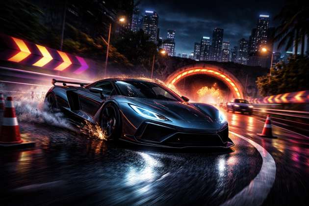 Turbo Drift Rush - Jabali AI Poster