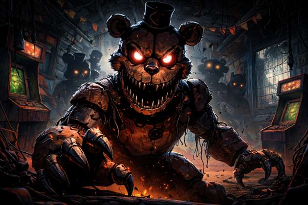 Midnight Animatronic Madness - Jabali AI Poster